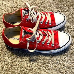 Red Converse shoes